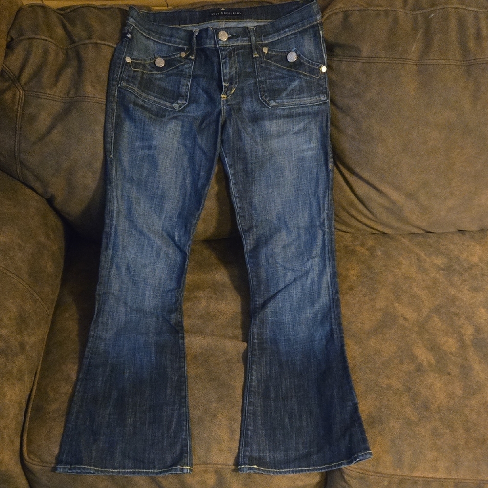 Rock & Republic Scorpion Flare Vintage Dark Blue Jeans Size 30